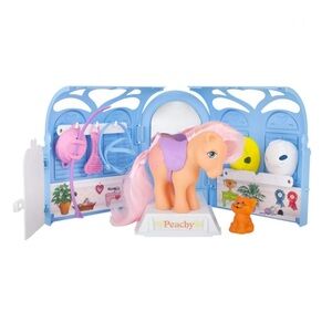 My Little Pony MLP Retro 35th Anniversary Pretty Parlor Playset with Pony Peachy